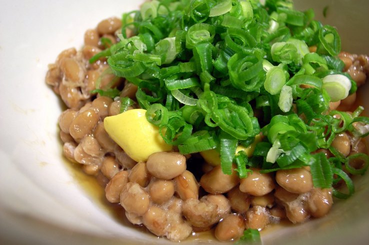 Natto, fermented soybeans