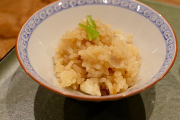 Tai meshi, sea bream on a bed of ri