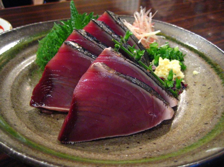 Katsuo no tataki skipjack tuna
