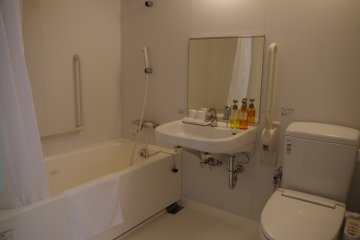 Every room has its own bathroom