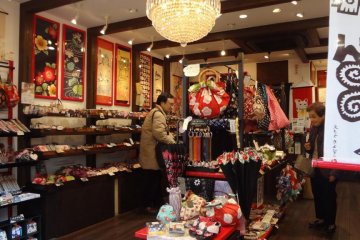 There are several Tenugui shops along the street. Tenugui is a Japanese cotton cloth, originally used for Japanese daily life. But these days, it is more fashionable and variable in design. You can hang it on your living room, use it for wrapping gifts, o
