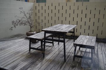 Balcony in upgraded twin room