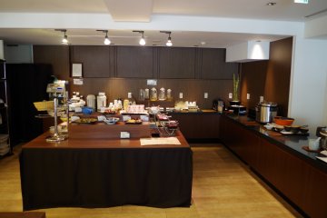 <p>Breakfast bar at Hotel Ibis Styles Kyoto Station</p>