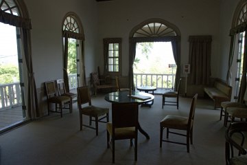 One of the sitting areas inside 
