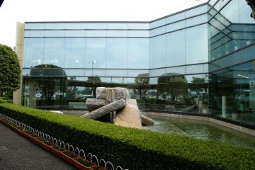 Outside the main terminal building