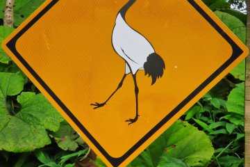 Crane Crossing Road Sign