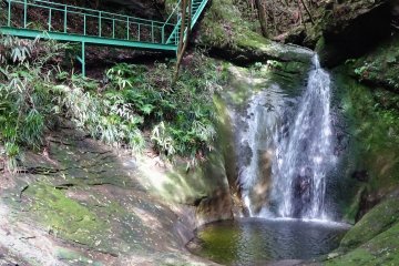 There are some metal bridges and ladders to climb.