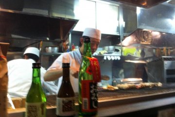 Great view of chef at work from the counter