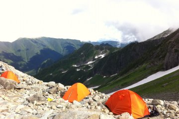 Campsite near the summit