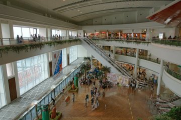 There are plenty of restaurants and retail stores inside