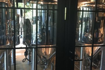 In house brewery using home grown hop