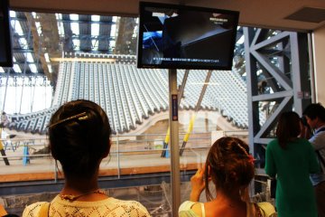 The fact that the main keep is under construction does little to dampen the excitement of other tourists