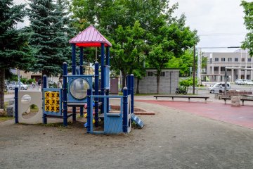 The park features numerous playground equipment to keep the children entertained