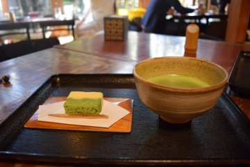 Matcha and wagashi at Kosoan