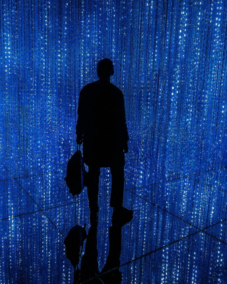 Under the blue rain