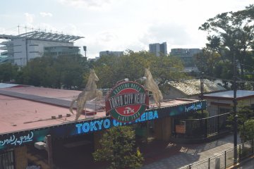 Tokyo City Keiba (Oi Racecourse) can be seen from the platform