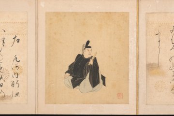 An example of Sumiyoshi Gukei's brush line work
