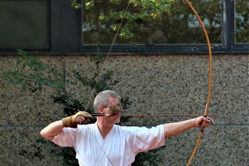 Japanese longbow (cropped), Miyazaki prefecture