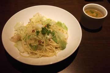 My aglio olio lunch, light but tasty