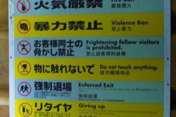 The rules are written everywhere. Probably to make sure that you will not try to catch or punch a zombie!