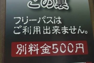 Here you can buy your tickets at the entrance of the waiting line for 500 yen, even if you have a day pass.