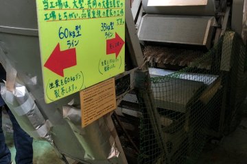 The first of many machines in the factory, with explanations along the way