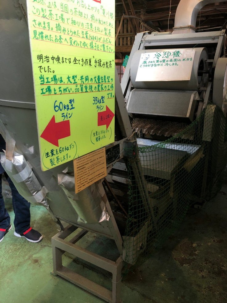 The first of many machines in the factory, with explanations along the way