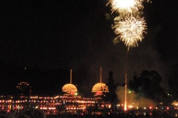 Fireworks over Tennogawa Park