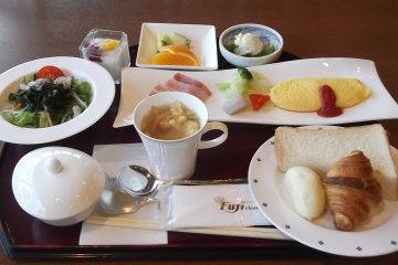 The western style breakfast