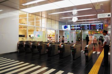 A clean new modern ticket gate section