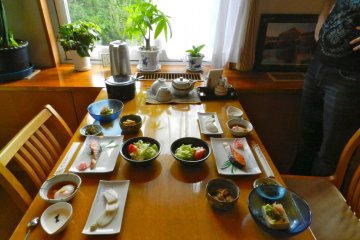 Breakfast time, another amazing meal.