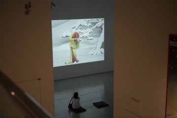 A pre-emptive view of the exhibition as you first enter the space