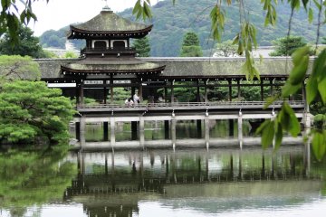 A view of the east garden's pavilion ... for moon viewing, perhaps?