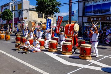 The regional and local schools put on a brialliant Taiko drumming performance