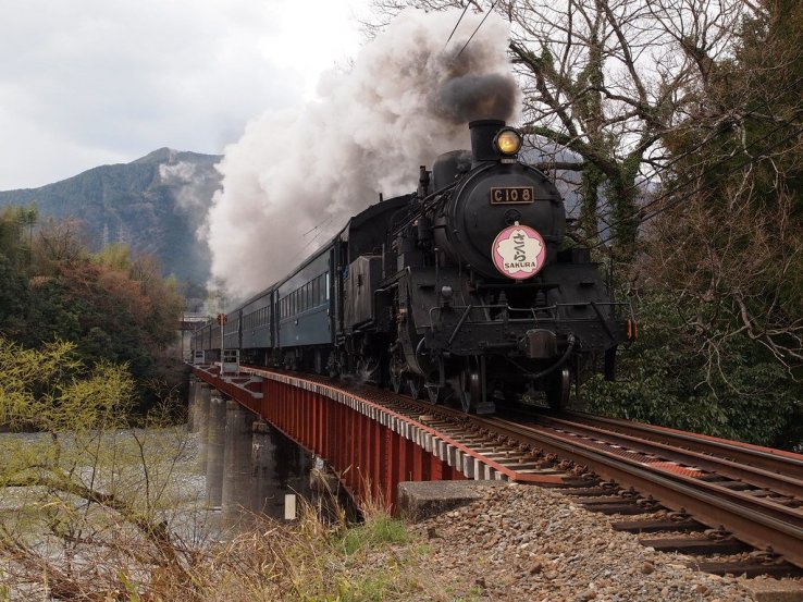 Steam locomotive on Oigawa Railway