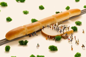 Works often use regular, day to day items to create unique scenes