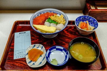 An example of the delicious fresh meals available from 1,000 yen