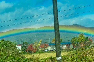 View from train to Inawashiro