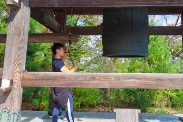 Hiro ringing the Bell for World Peace