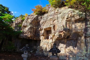 Iwaya Kannon 800 year old carvings