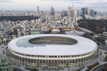 The Japan National Stadium was officially unveiled in December of 2019