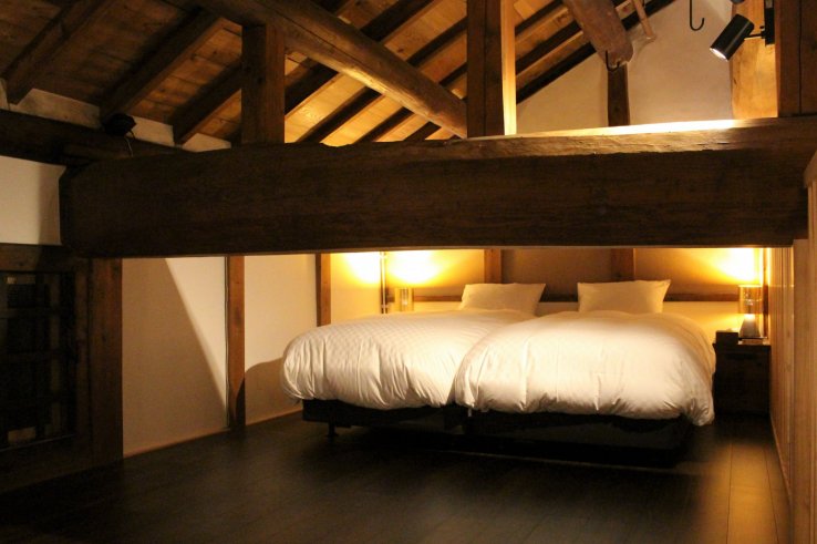 The indirect lighting creates a beautiful, relaxing atmosphere at night