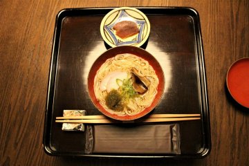 A free night meal: locally-produced somen noodles