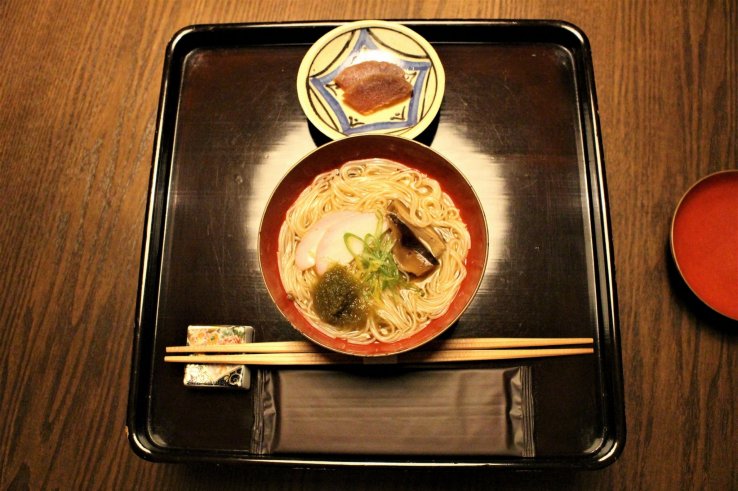 A free night meal: locally-produced somen noodles