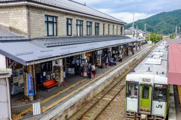 Tono Station from the overhead footbridge