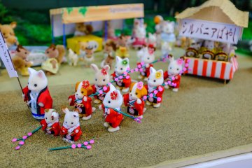 A small exhibition inside the station building