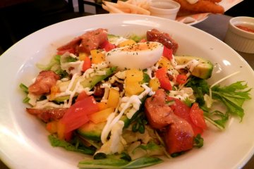 A hearty serving of taco rice.