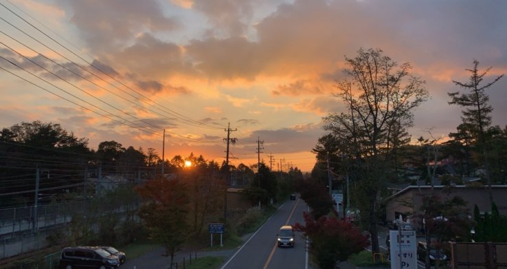 Sunset view of Karuizawa