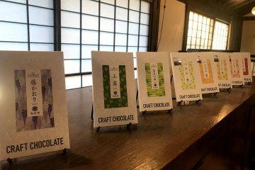 Craft chocolates fused with green tea