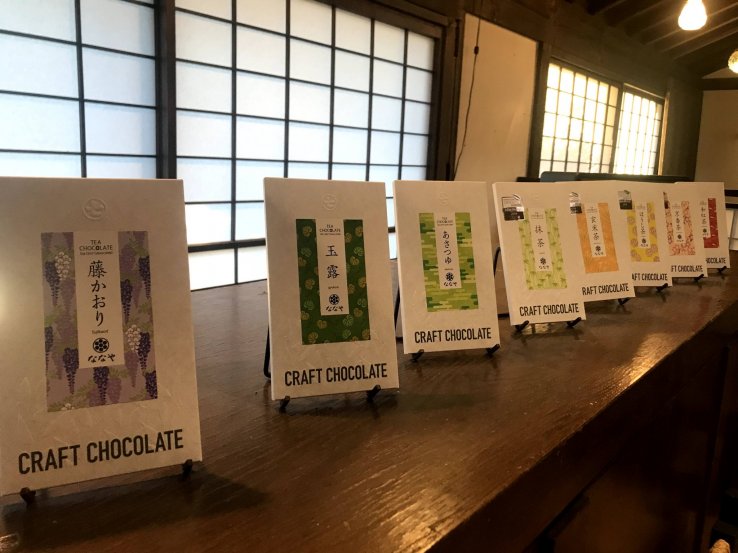 Craft chocolates fused with green tea